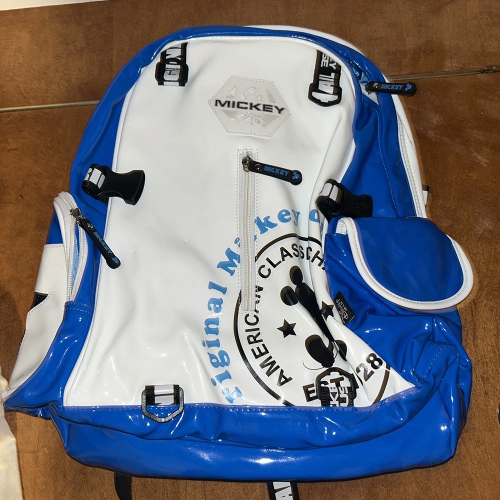 Shanghai Disney Blue/White Mickey Mouse‎ Backpack Super Cool - RARE